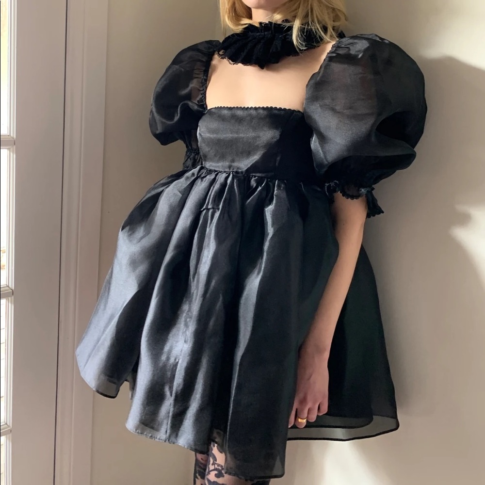 Selkie Puff Dress Caviar